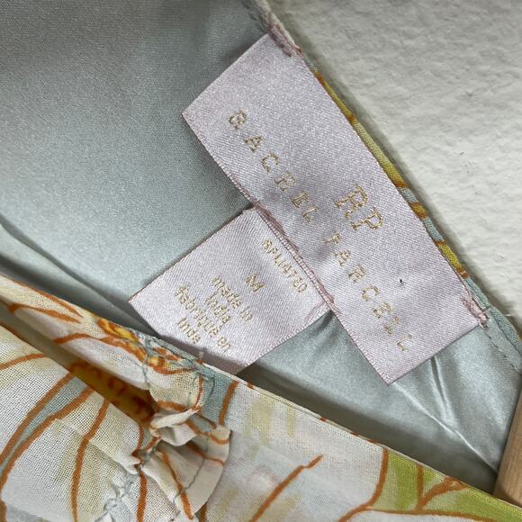 RACHEL PARCELL  FLORAL PRINT LONG SLEEVE CHIFFON MIDI DRESS SIZE M - Picture 7 of 11